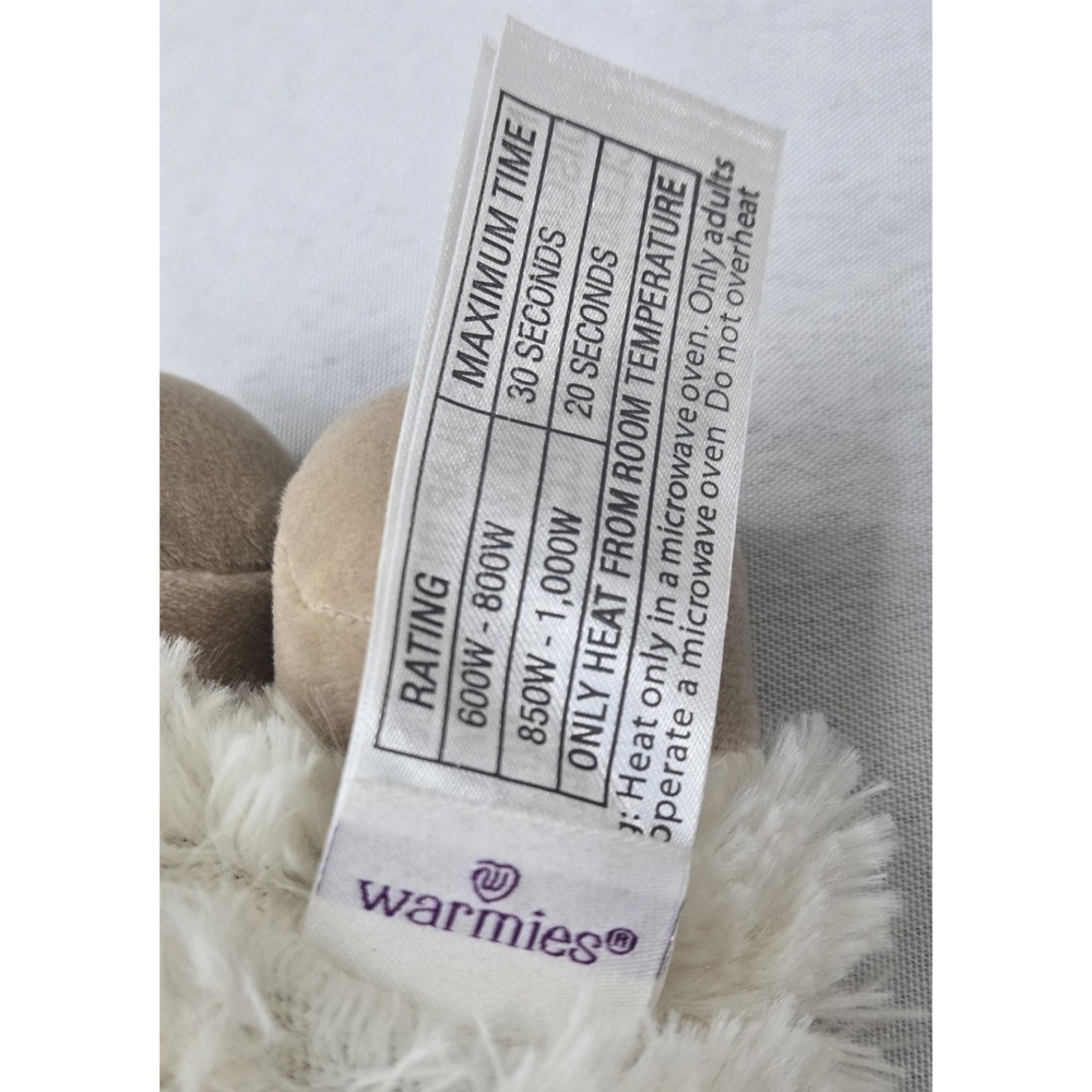 Warmies Puppy Dog Microwavable Plush Lavender Scented Weighted Heating Pad Cream - Picture 5 of 9